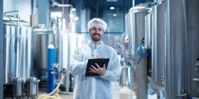 a man in a white robe holding a clipboard